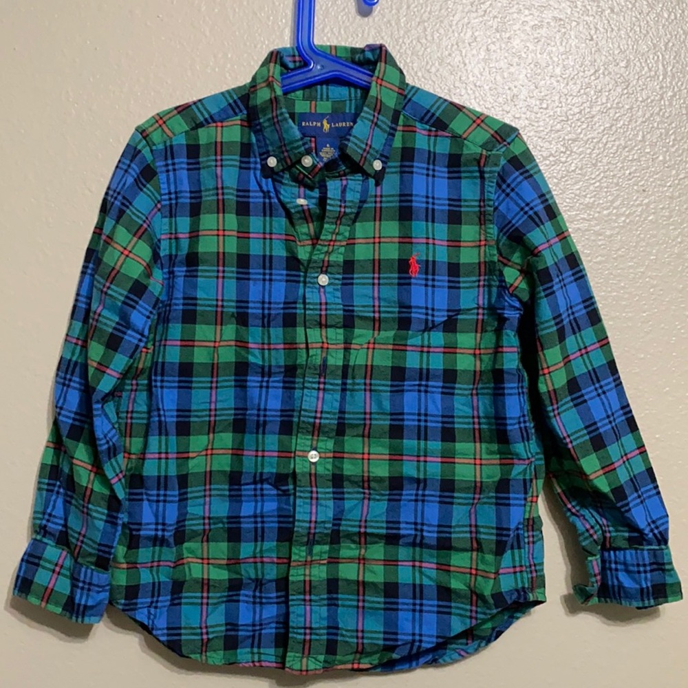 POLO RALPH LAUREN | plaid button down boys shirt